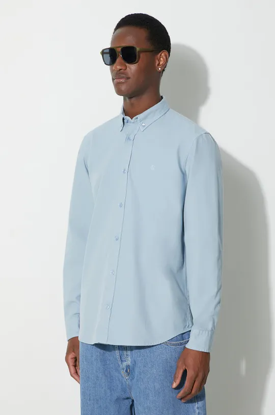 blue Carhartt WIP cotton shirt Longsleeve Bolton Shirt