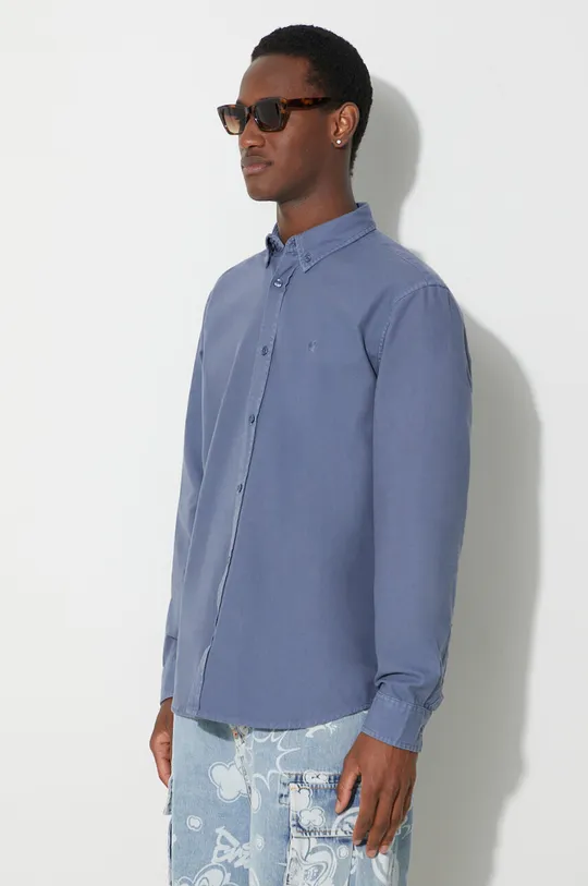 albastru Carhartt WIP cămașă din bumbac longsleeve Bolton Shirt