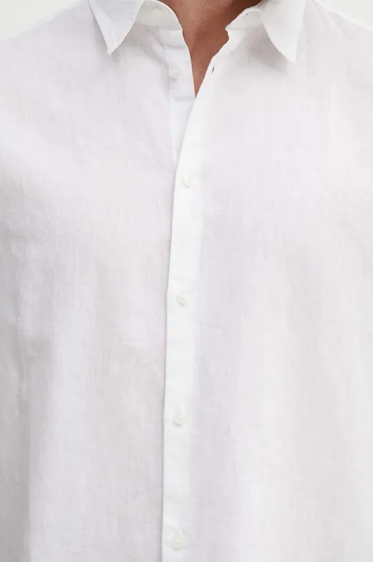 Lanena srajca Sisley bela