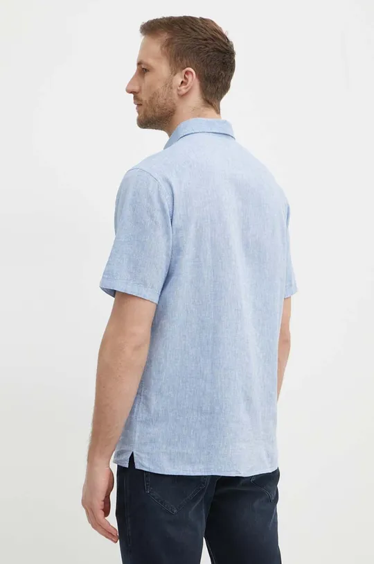 blu Sisley camicia di lino