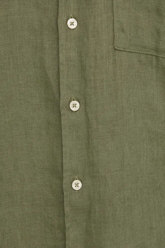 Льняная рубашка Marc O'Polo зелёный