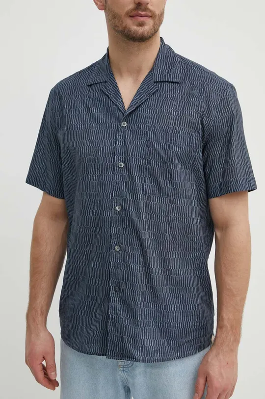 σκούρο μπλε Βαμβακερό πουκάμισο Liu Jo Ανδρικά