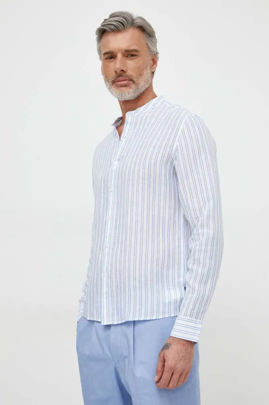 blu Michael Kors camicia di lino Uomo