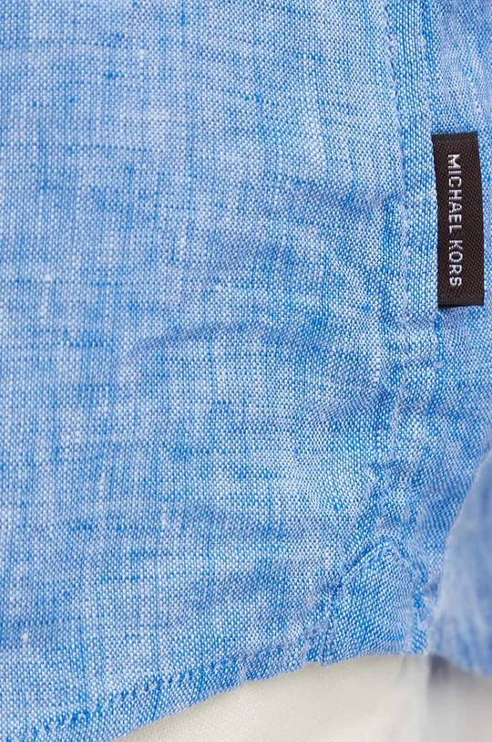 Сорочка з льону Michael Kors блакитний