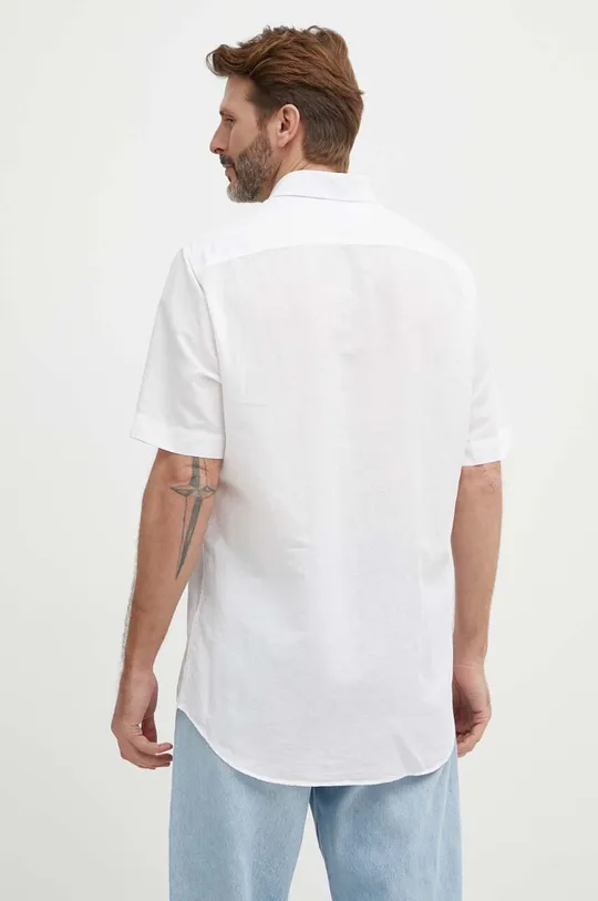 biały Tommy Hilfiger koszula z domieszką lnu