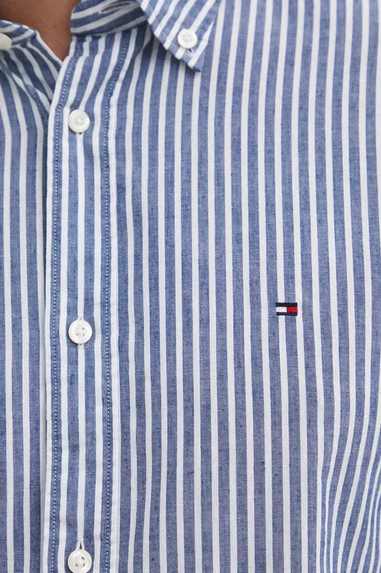 Рубашка из смесового кашемира Tommy Hilfiger голубой