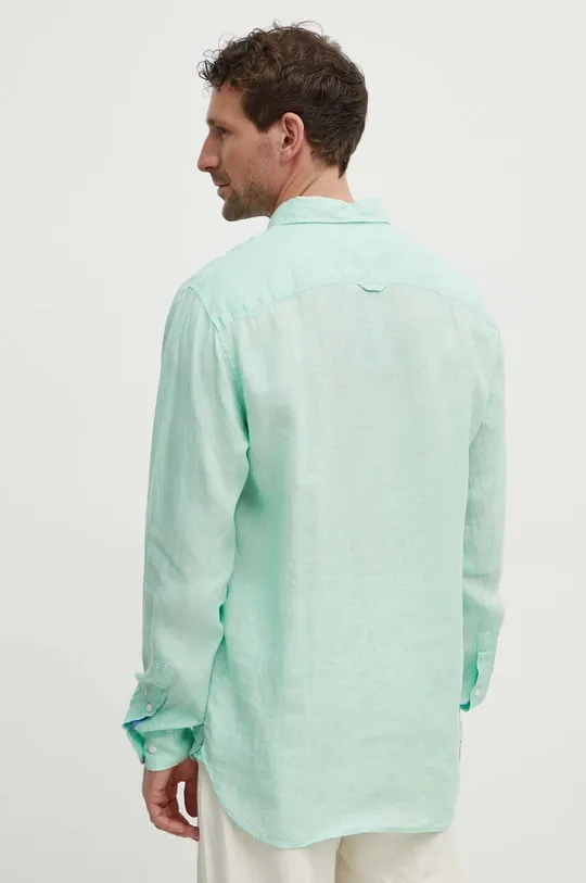 zelená Ľanová košeľa Tommy Hilfiger