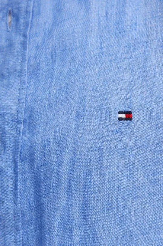 Lanena srajca Tommy Hilfiger modra