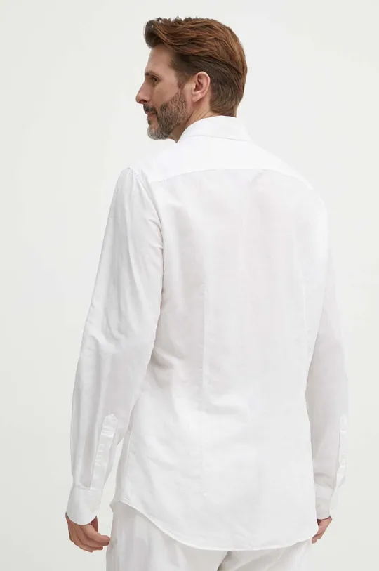 biały Tommy Hilfiger koszula z domieszką lnu
