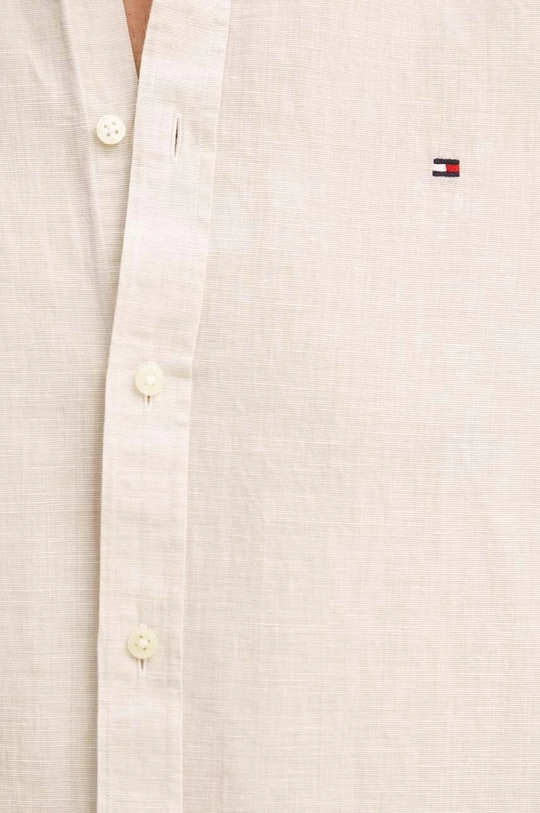 Tommy Hilfiger camicia in lino misto beige