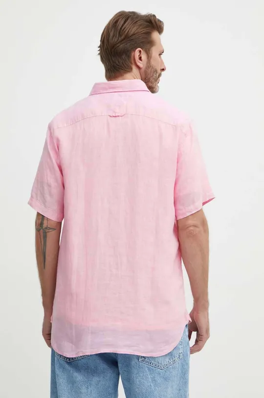 Odzież Tommy Hilfiger koszula lniana MW0MW35207 różowy
