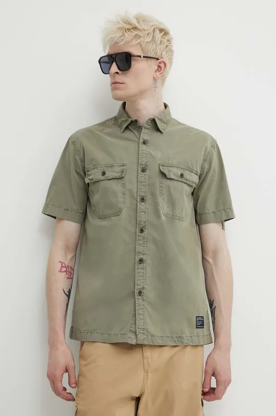 verde Superdry camicia in cotone Uomo