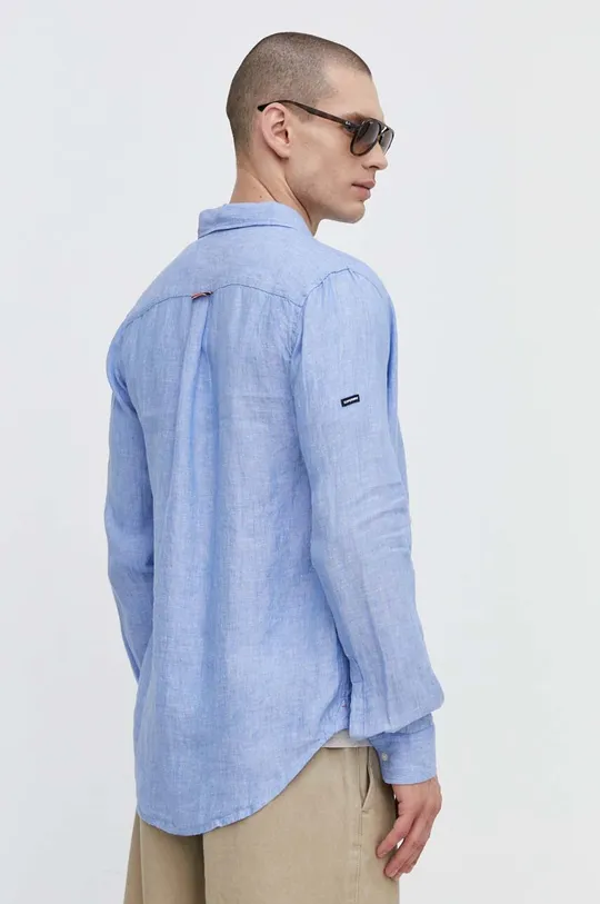 blu Superdry camicia di lino