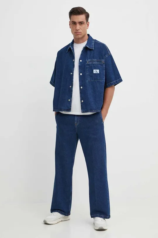 Джинсовая рубашка Calvin Klein Jeans голубой