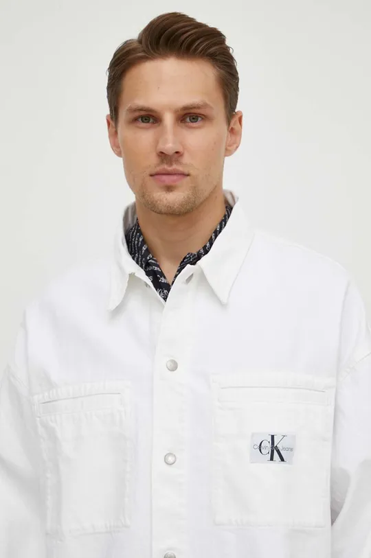 білий Джинсова куртка Calvin Klein Jeans