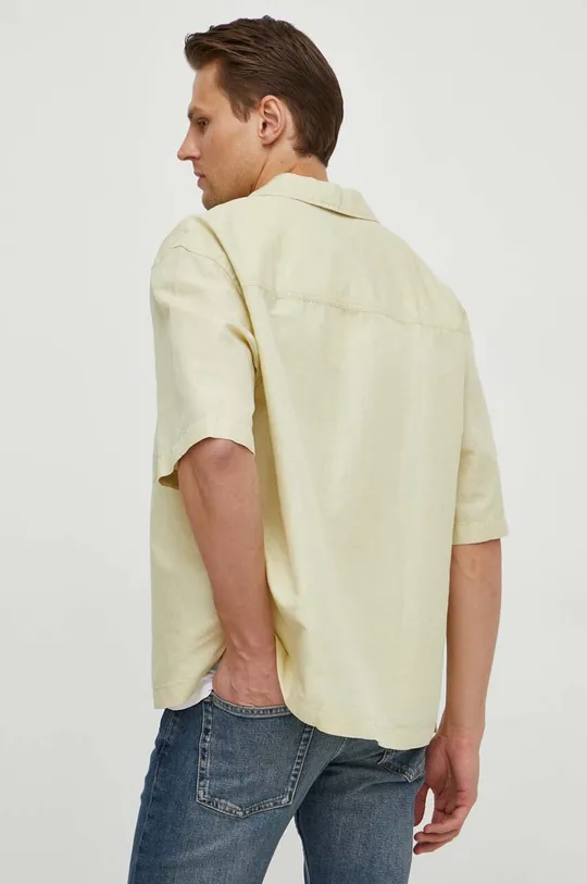 Ľanová košeľa Calvin Klein Jeans 58 % Ľan, 42 % Bavlna