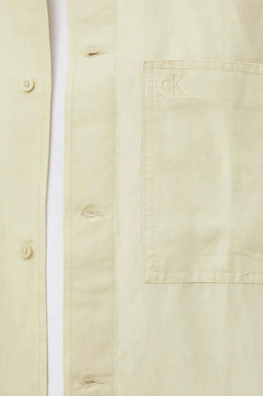 Ľanová košeľa Calvin Klein Jeans Pánsky