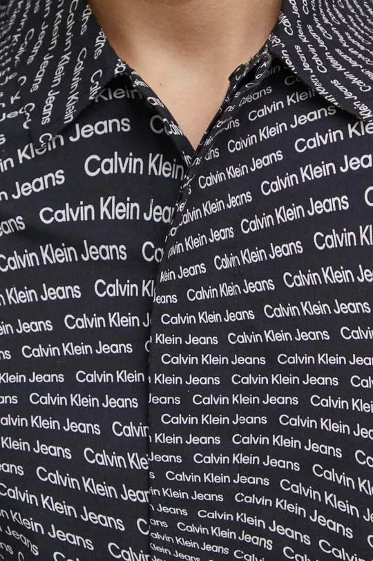 чёрный Хлопковая рубашка Calvin Klein Jeans