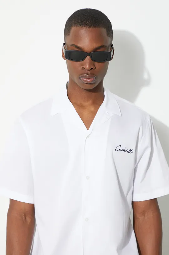 white Carhartt WIP shirt S/S Delray Shirt Men’s