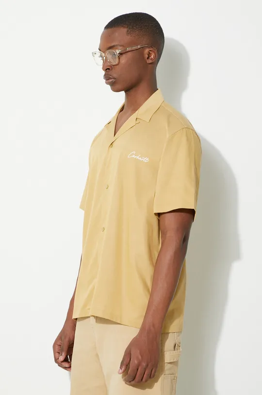 beige Carhartt WIP shirt S/S Delray Shirt