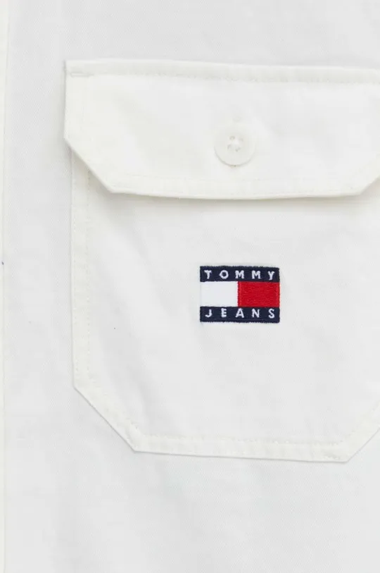 Rifľová košeľa Tommy Jeans biela