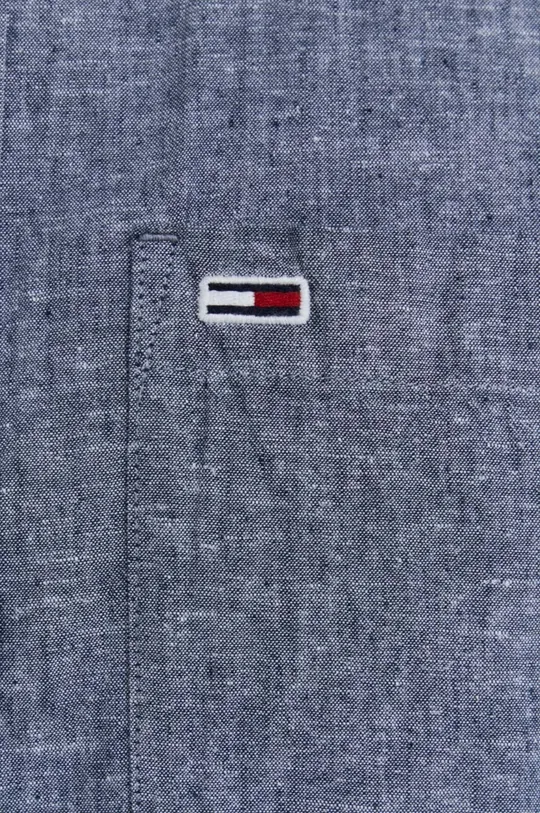 Tommy Jeans camicia in lino misto grigio