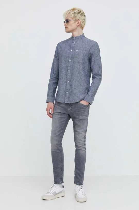 Tommy Jeans camicia in lino misto 58% Cotone, 42% Lino