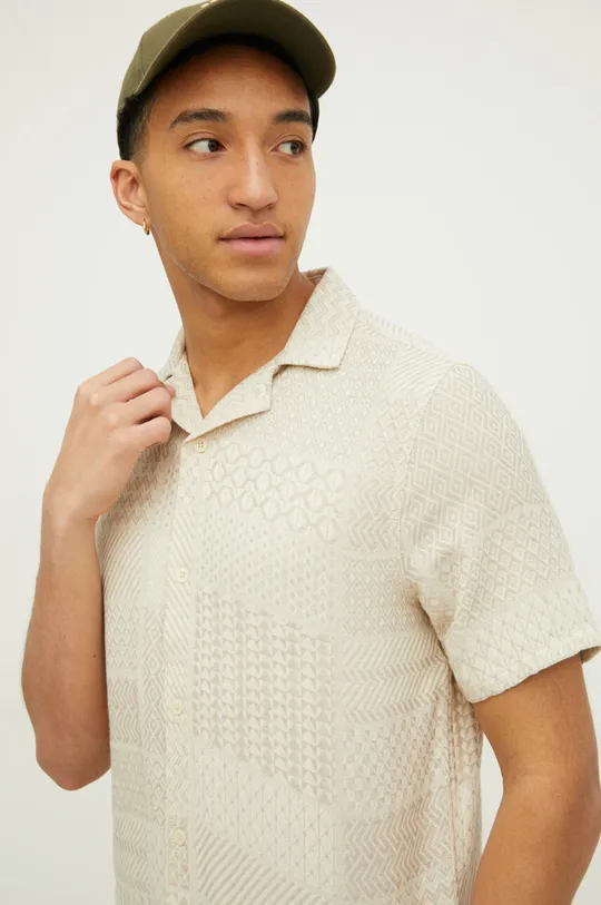 beżowy Hollister Co. koszula bawełniana Męski