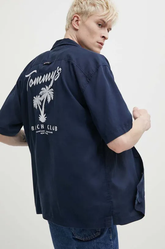 mornarsko plava Košulja Tommy Jeans Muški