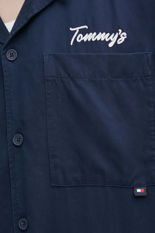 Košeľa Tommy Jeans tmavomodrá