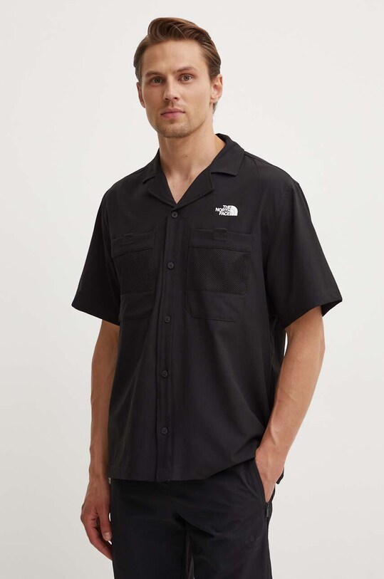 Рубашка The North Face First Trail мужская цвет чёрный regular ...