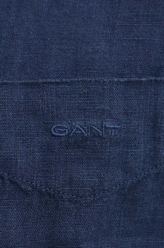 Ľanová košeľa Gant Pánsky