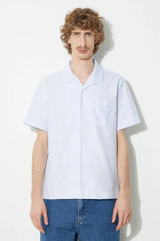 blu A.P.C. camicia in cotone chemise lloyd avec logo Uomo