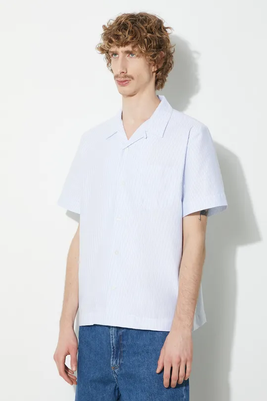 blu A.P.C. camicia in cotone chemise lloyd avec logo