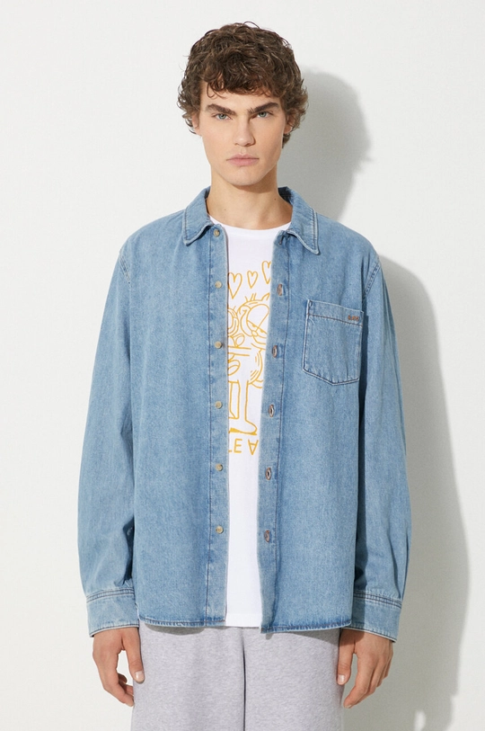 A.P.C. denim shirt surchemise vittorio brodee blue COGYH.H02837.IAB.