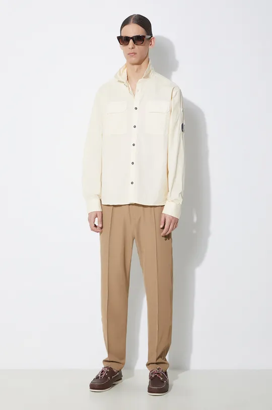 C.P. Company camicia in cotone Gabardine Pocket beige