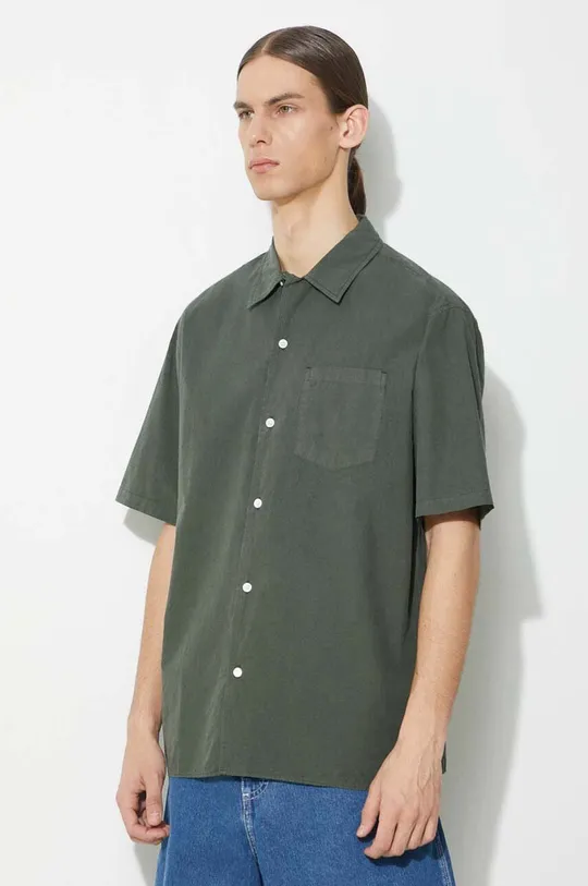 зелен Риза Norse Projects Carsten Cotton Tencel