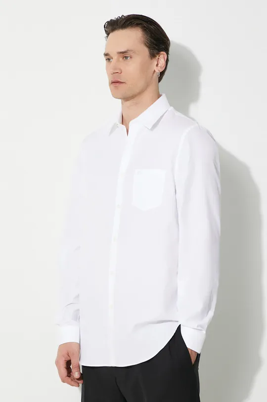 бял Памучна риза Lacoste