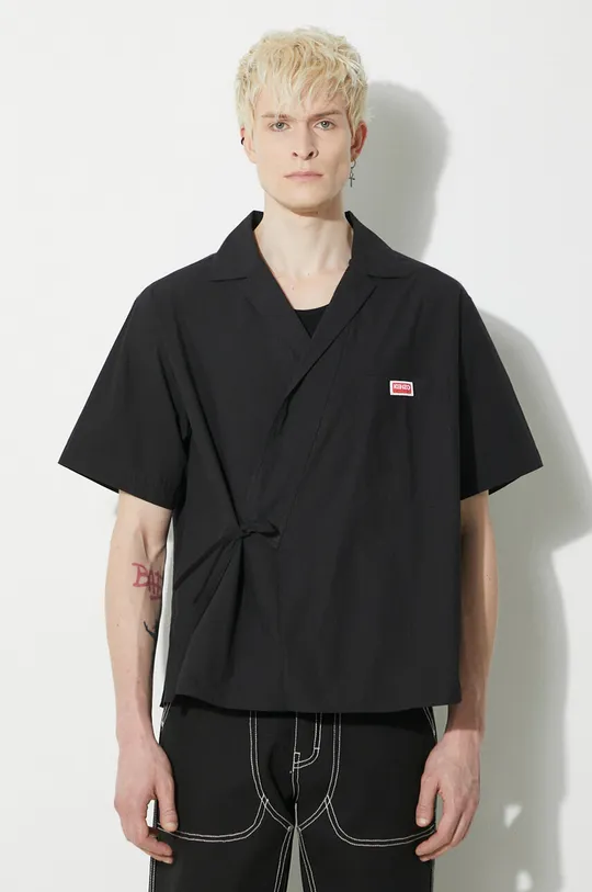 čierna Bavlnená košeľa Kenzo Kimono Hawaiian Shirt Pánsky