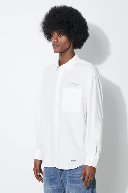 biały NEIGHBORHOOD koszula bawełniana Trad