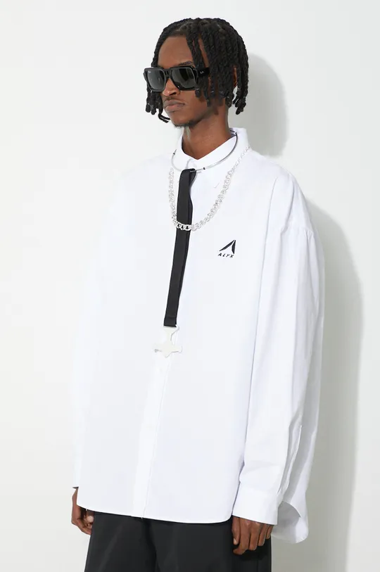 бял Памучна риза 1017 ALYX 9SM Oversized Logo Poplin Shirt