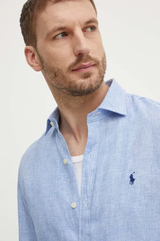 Polo Ralph Lauren camicia di lino blu