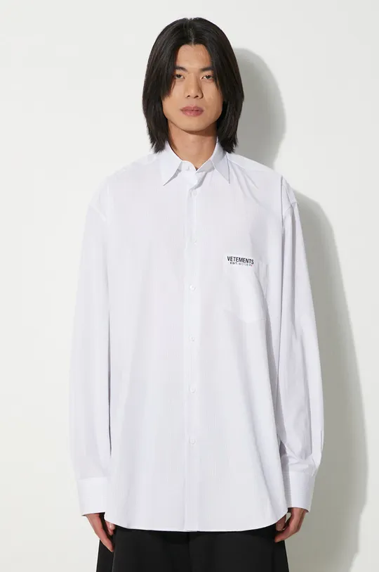 white VETEMENTS cotton shirt Established Logo Shirt Men’s