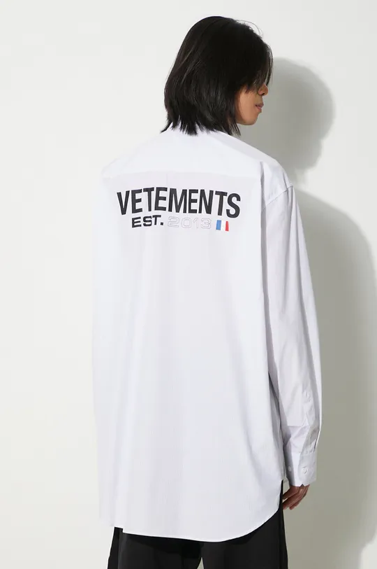 Памучна риза VETEMENTS Established Logo Shirt 100% памук