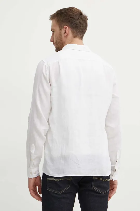 biały Lacoste koszula lniana