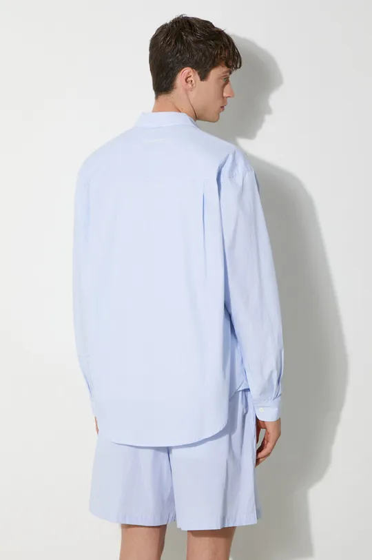 blue MKI MIYUKI ZOKU cotton shirt Striped Dress Shirt