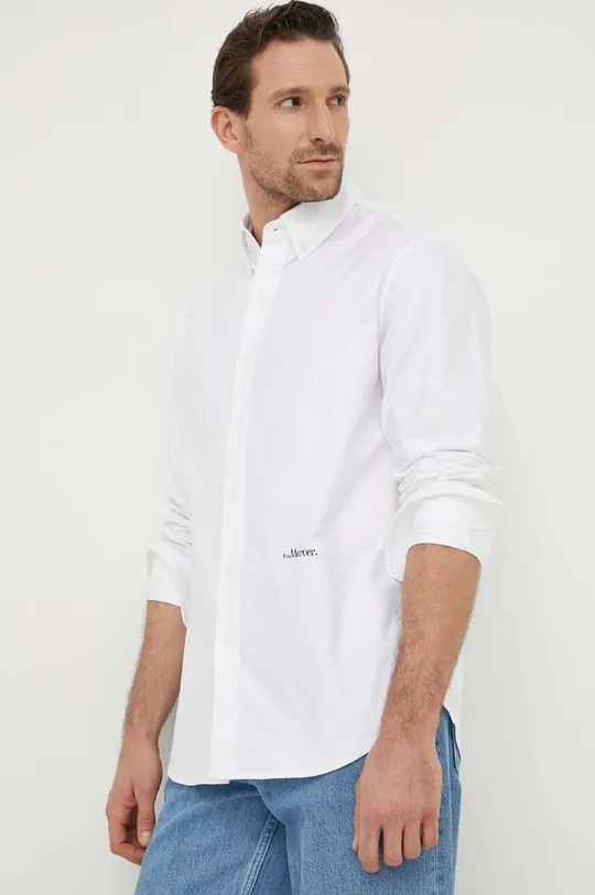 білий Бавовняна сорочка Mercer Amsterdam