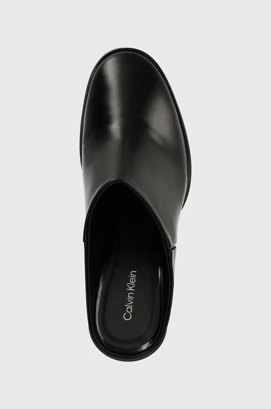 čierna Kožené šľapky Calvin Klein GEO BLOCK MULE 60