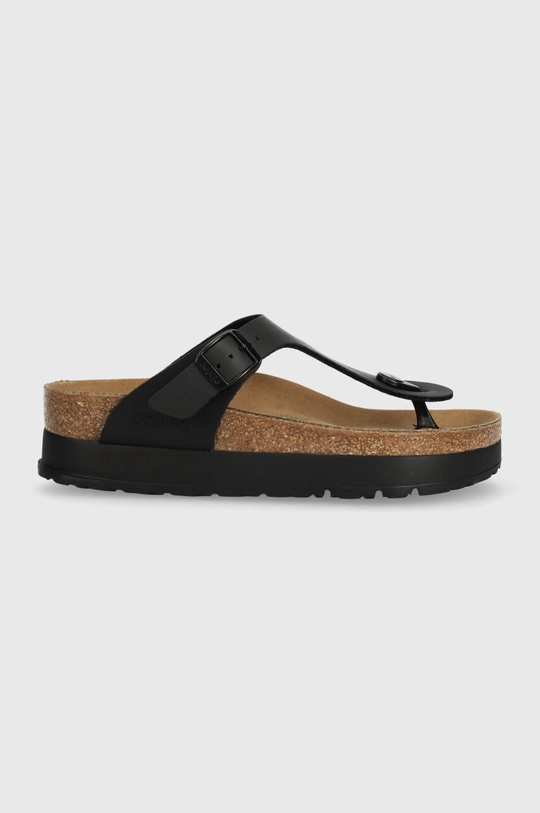 black Birkenstock flip flops Gizeh Platform Flex Women’s