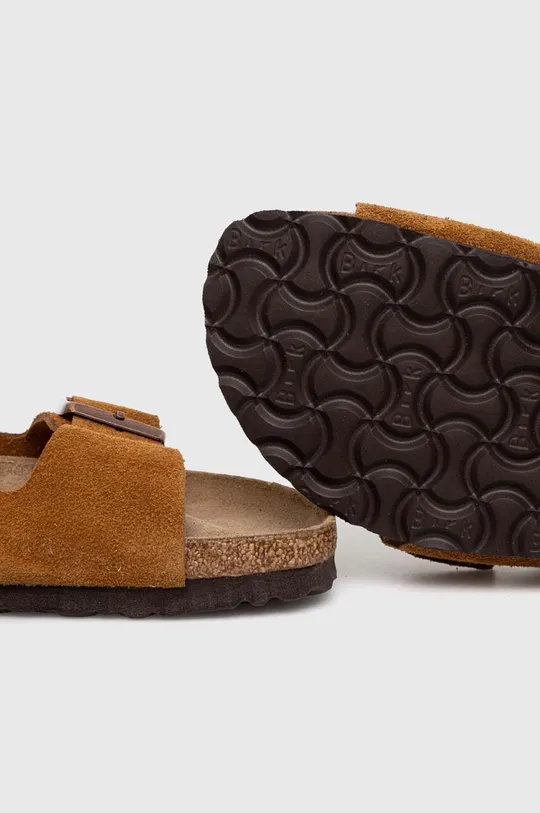 καφέ Παντόφλες σουέτ Birkenstock Arizona